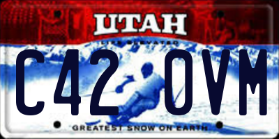 UT license plate C420VM
