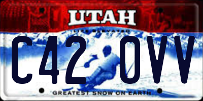 UT license plate C420VV
