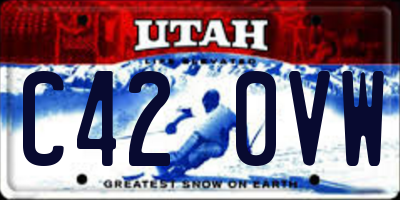 UT license plate C420VW