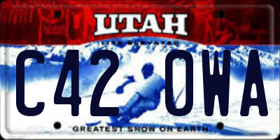 UT license plate C420WA