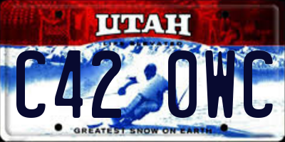 UT license plate C420WC