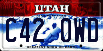 UT license plate C420WD
