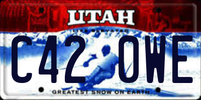UT license plate C420WE