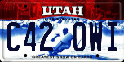 UT license plate C420WI