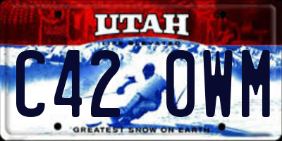 UT license plate C420WM