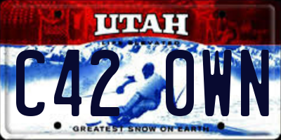 UT license plate C420WN