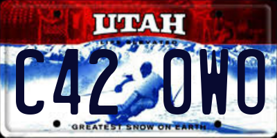 UT license plate C420WO