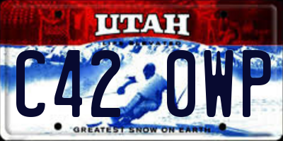UT license plate C420WP