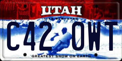 UT license plate C420WT