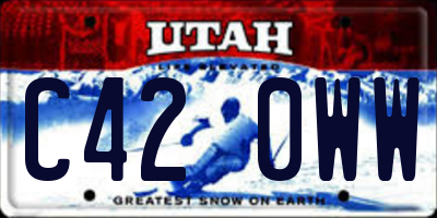 UT license plate C420WW