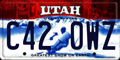 UT license plate C420WZ