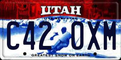 UT license plate C420XM