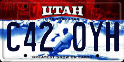 UT license plate C420YH