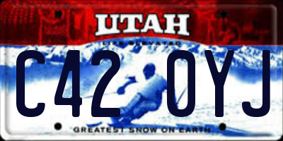 UT license plate C420YJ