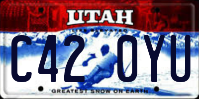 UT license plate C420YU