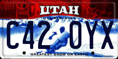 UT license plate C420YX