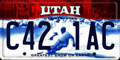 UT license plate C421AC