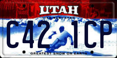 UT license plate C421CP