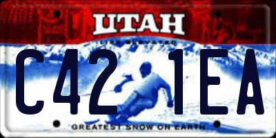 UT license plate C421EA