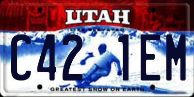 UT license plate C421EM