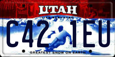 UT license plate C421EU