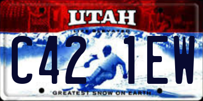 UT license plate C421EW