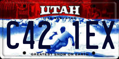 UT license plate C421EX