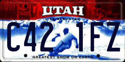 UT license plate C421FZ