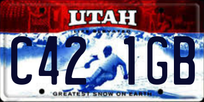 UT license plate C421GB