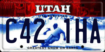 UT license plate C421HA