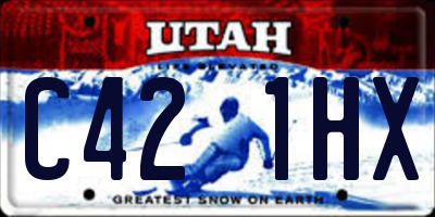 UT license plate C421HX