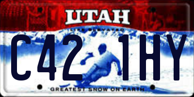 UT license plate C421HY