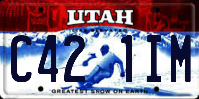 UT license plate C421IM
