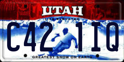 UT license plate C421IQ