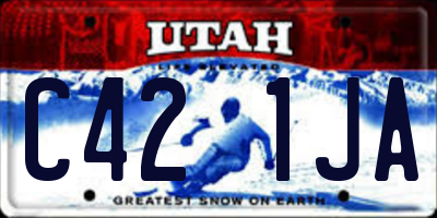 UT license plate C421JA