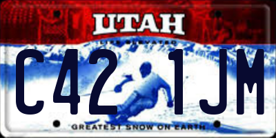 UT license plate C421JM