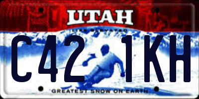 UT license plate C421KH