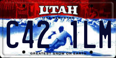 UT license plate C421LM