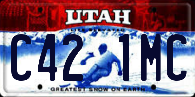 UT license plate C421MC