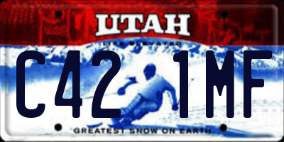 UT license plate C421MF