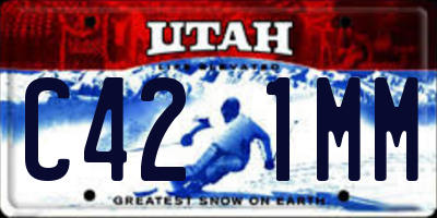 UT license plate C421MM