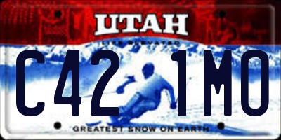 UT license plate C421MO