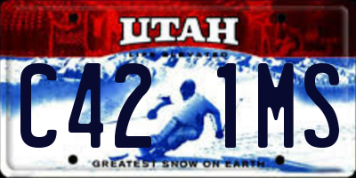 UT license plate C421MS