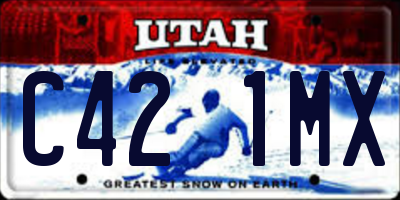 UT license plate C421MX