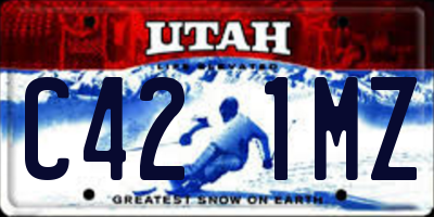 UT license plate C421MZ