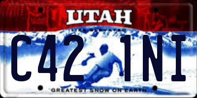 UT license plate C421NI