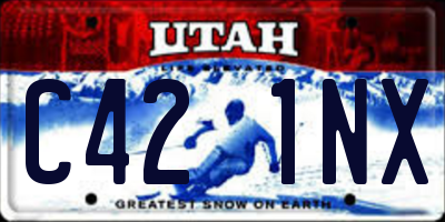 UT license plate C421NX