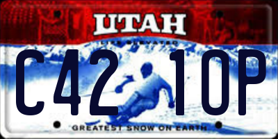 UT license plate C421OP