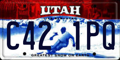 UT license plate C421PQ