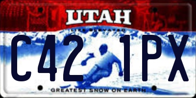 UT license plate C421PX